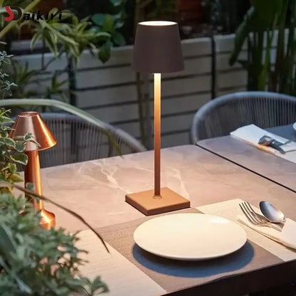 Modern led mosaic table lamp with wireless charger bedroom light