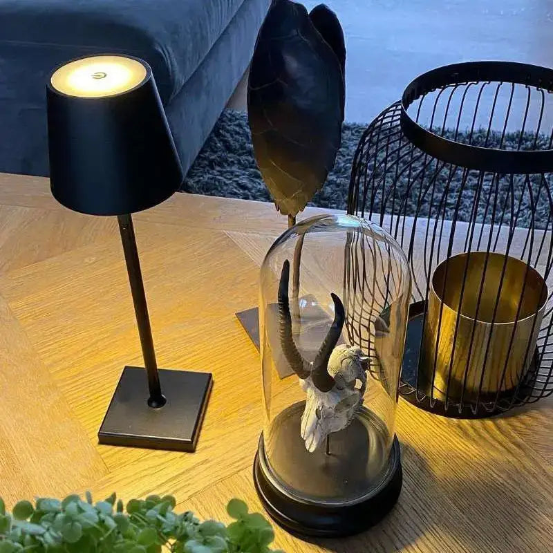 Modern led mosaic table lamp with wireless charger bedroom light