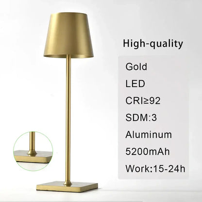 Modern led mosaic table lamp with wireless charger bedroom light