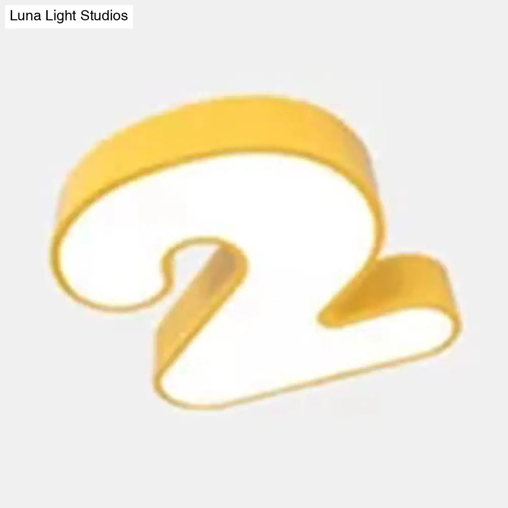 DecorBites™ Modern LED Number Shape Flush Mount Light with Acrylic Cover for Ceiling
