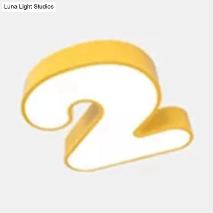DecorBites™ Modern LED Number Shape Flush Mount Light with Acrylic Cover for Ceiling