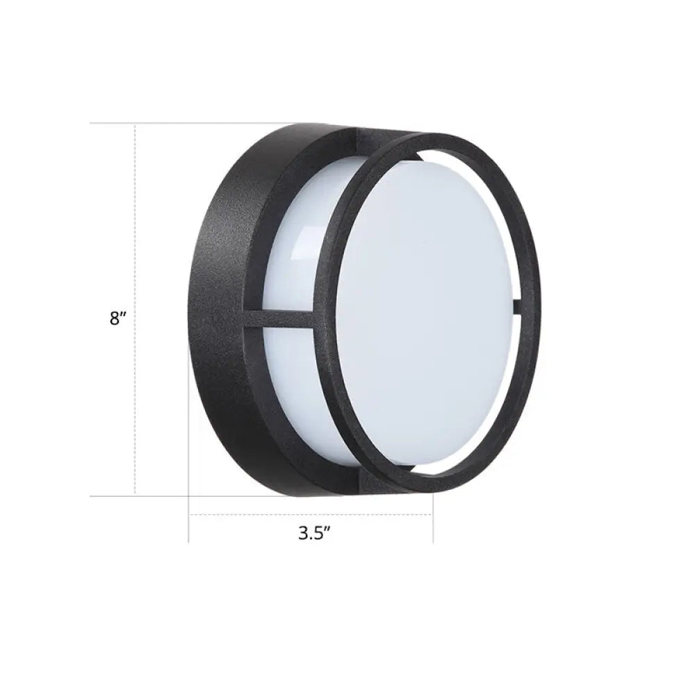 DecorBites™ Modern LED Outdoor Wall Sconce in Black Plastic - Stylish & Durable Lighting