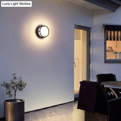 DecorBites™ Modern LED Outdoor Wall Sconce in Black Plastic - Stylish & Durable Lighting