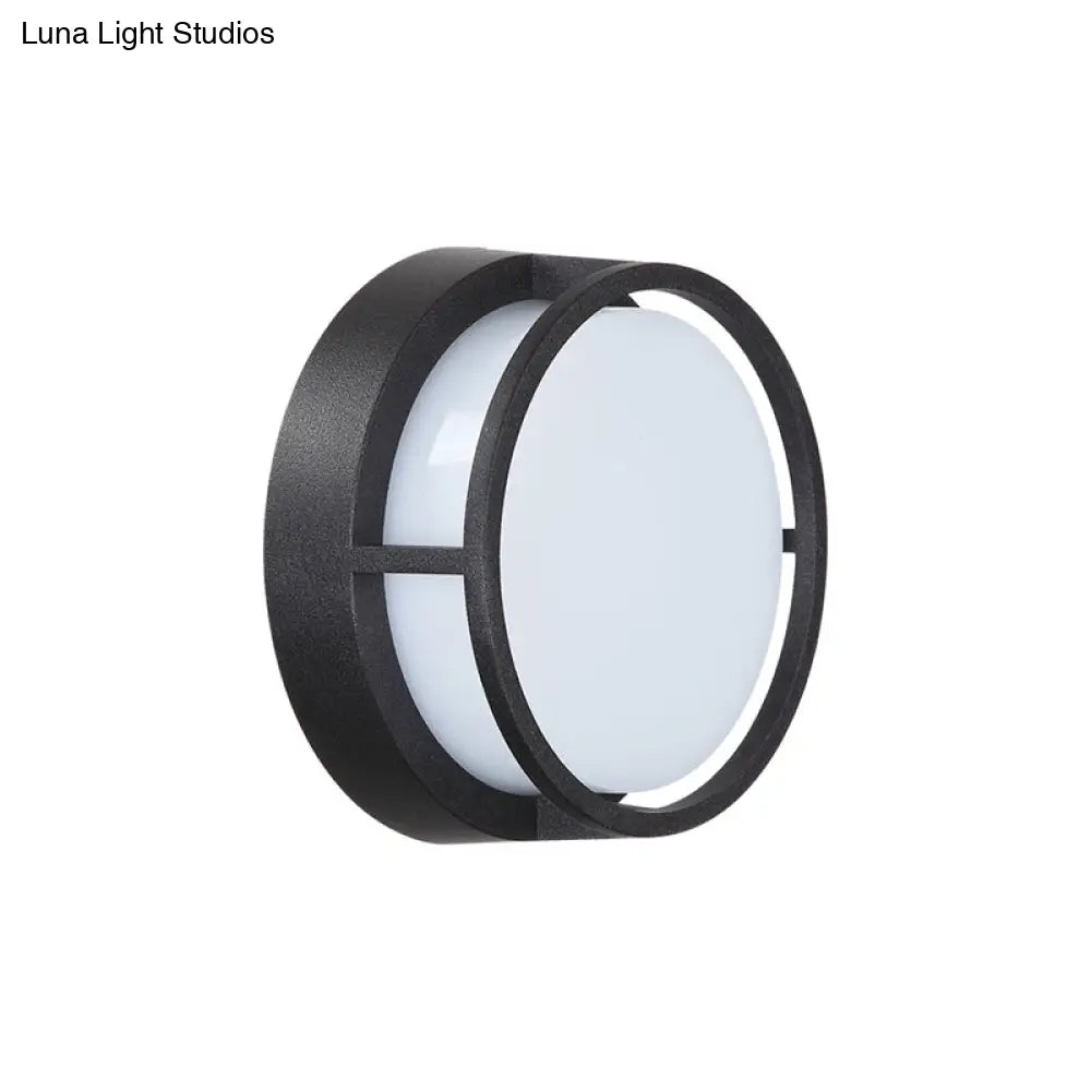 DecorBites™ Modern LED Outdoor Wall Sconce in Black Plastic - Stylish & Durable Lighting