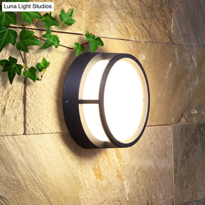 DecorBites™ Modern LED Outdoor Wall Sconce in Black Plastic - Stylish & Durable Lighting