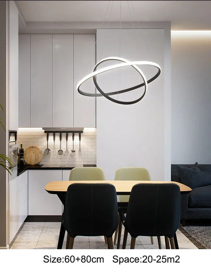 DecorBites™ Modern LED Pendant Lamp in Black