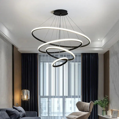 DecorBites™ Modern LED Pendant Lamp in Black