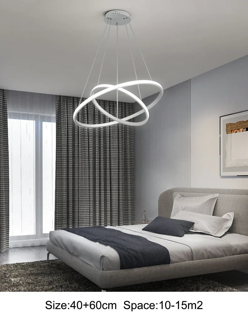 DecorBites™ Modern LED Pendant Lamp in Black