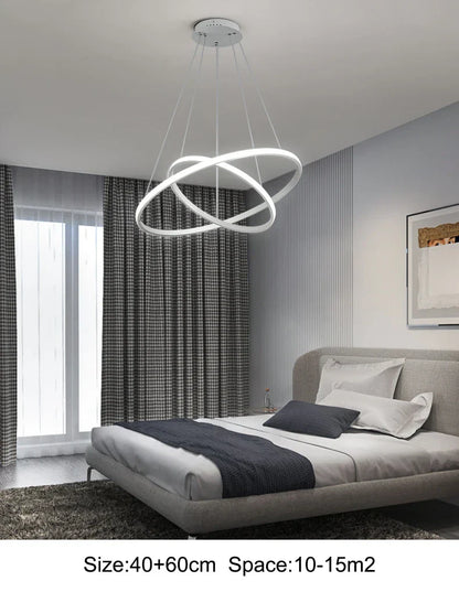 DecorBites™ Modern LED Pendant Lamp in Black