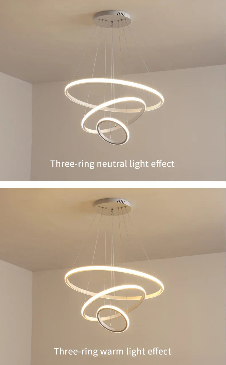 DecorBites™ Modern LED Pendant Lamp in Black