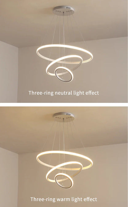 DecorBites™ Modern LED Pendant Lamp in Black