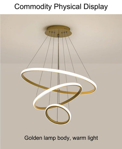 DecorBites™ Modern LED Pendant Lamp in Black