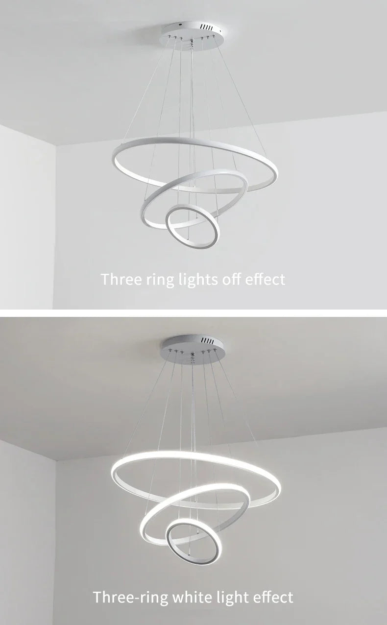 DecorBites™ Modern LED Pendant Lamp in Black