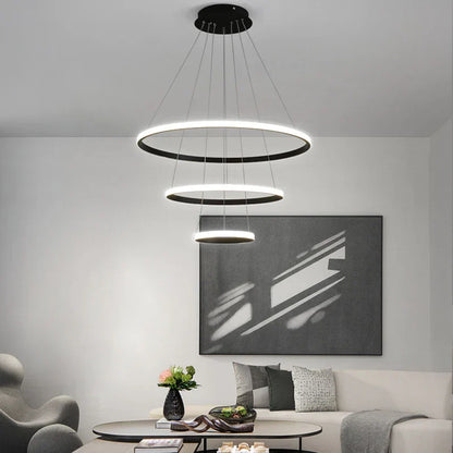 DecorBites™ Modern LED Pendant Lamp in Black