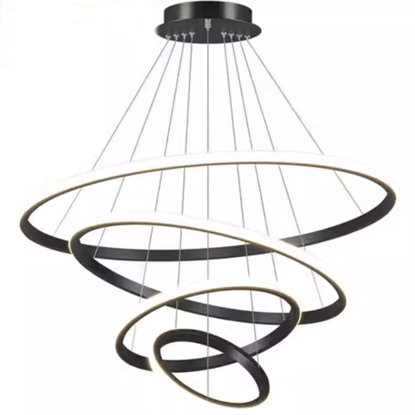 DecorBites™ Modern LED Pendant Lamp in Black