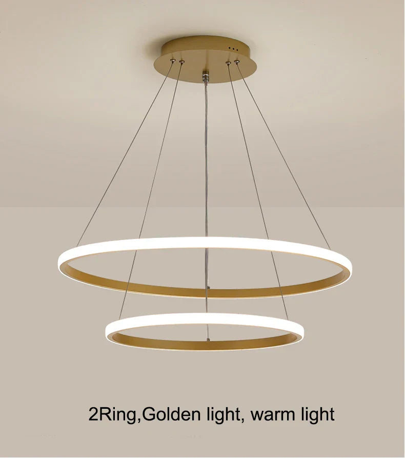 DecorBites™ Modern LED Pendant Lamp in Black