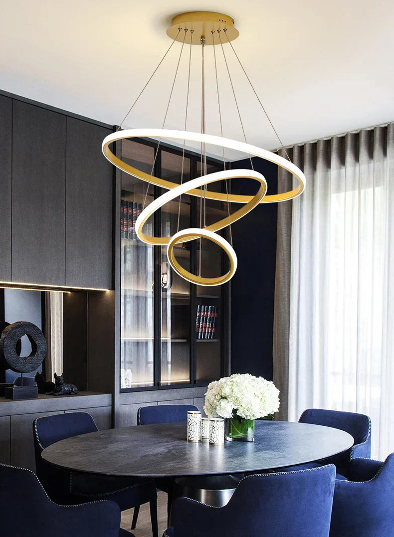 DecorBites™ Modern LED Pendant Lamp in Black