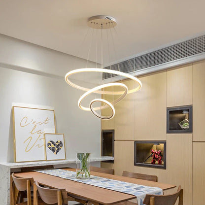 DecorBites™ Modern LED Pendant Lamp in Black