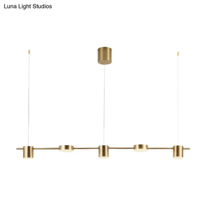 DecorBites™ Modern LED Pendant Light for Dining Room - Linear Shaped, Metallic Finish, Island & Hanging