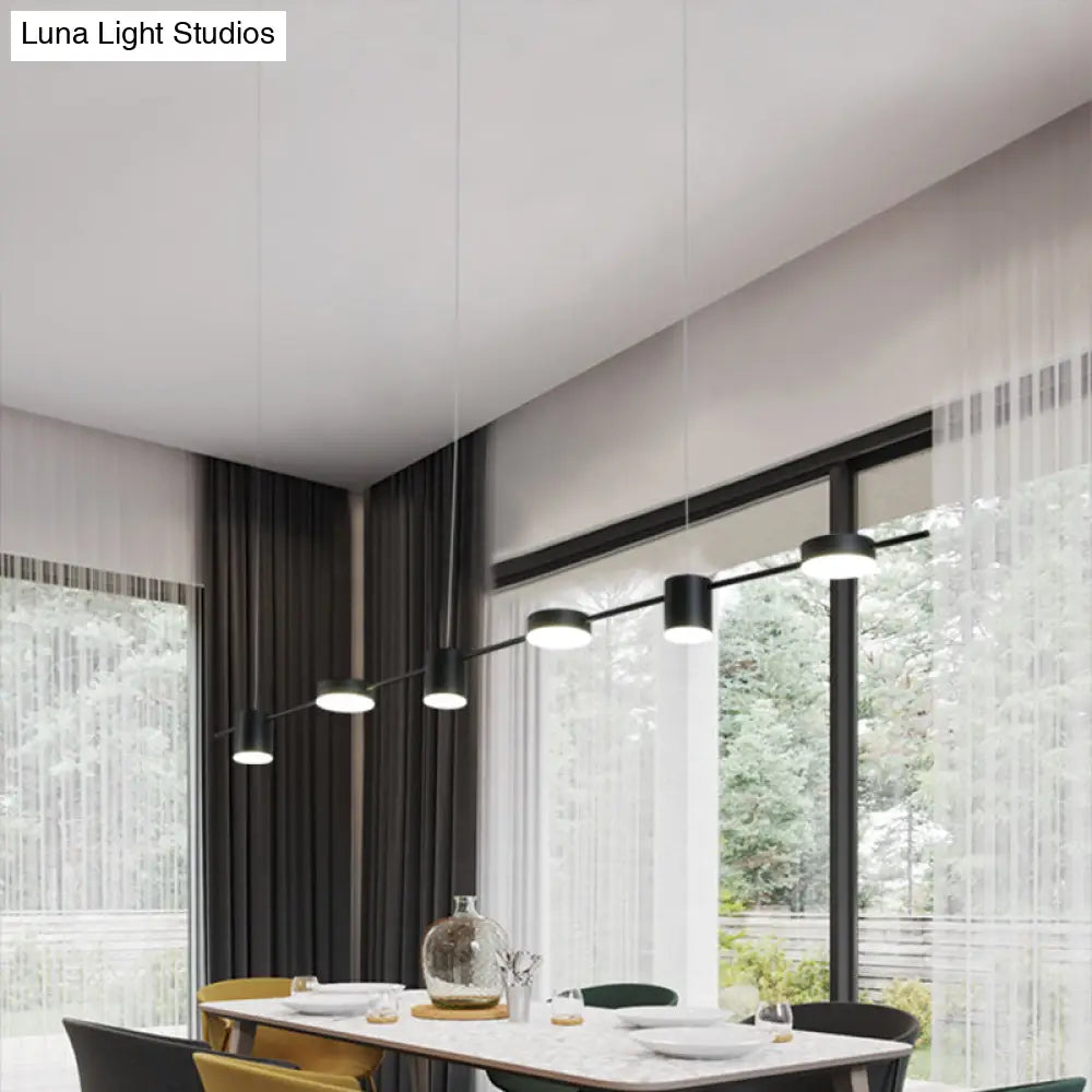 DecorBites™ Modern LED Pendant Light for Dining Room - Linear Shaped, Metallic Finish, Island & Hanging