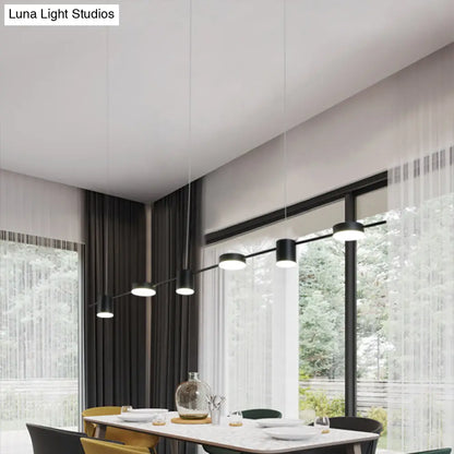DecorBites™ Modern LED Pendant Light for Dining Room - Linear Shaped, Metallic Finish, Island & Hanging