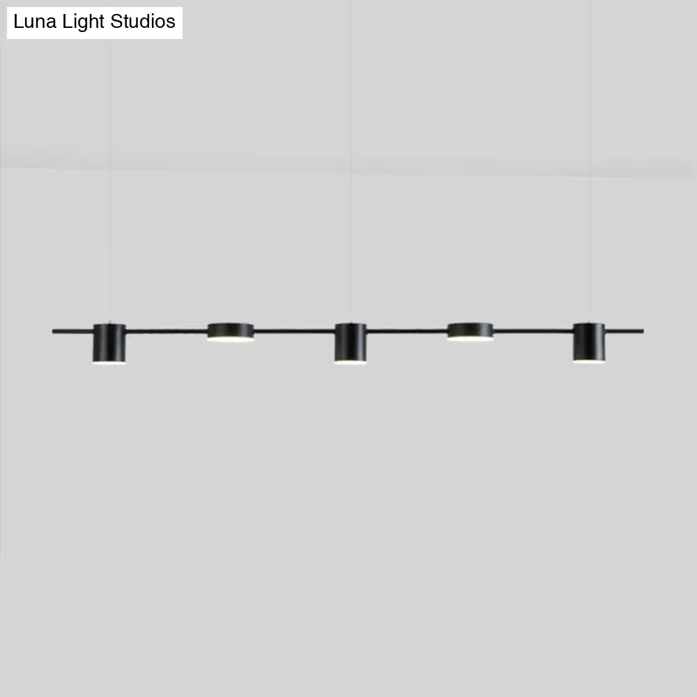 DecorBites™ Modern LED Pendant Light for Dining Room - Linear Shaped, Metallic Finish, Island & Hanging