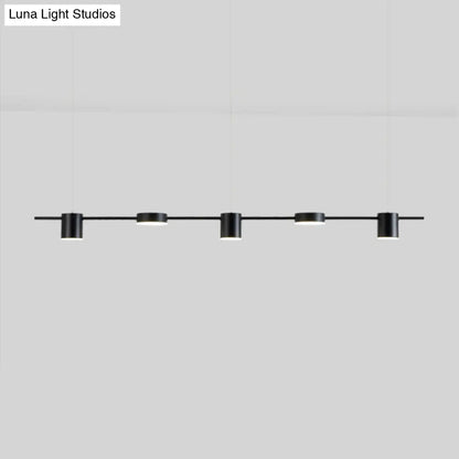 DecorBites™ Modern LED Pendant Light for Dining Room - Linear Shaped, Metallic Finish, Island & Hanging