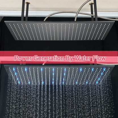 Modern led rainfall shower head – bathroom color changing luxury