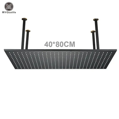 Modern led rainfall shower head – bathroom color changing luxury