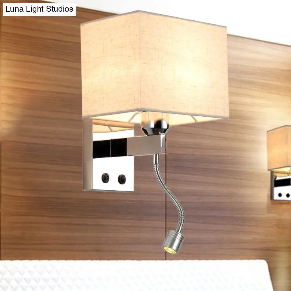 DecorBites™ Modern LED Rectangle Wall Sconce in Chrome for Bedroom Lighting