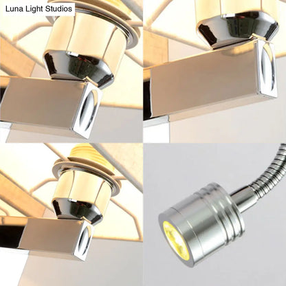 DecorBites™ Modern LED Rectangle Wall Sconce in Chrome for Bedroom Lighting