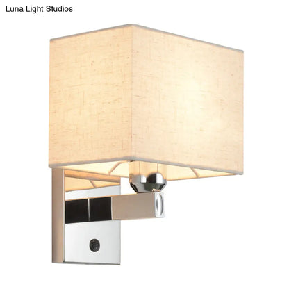DecorBites™ Modern LED Rectangle Wall Sconce in Chrome for Bedroom Lighting