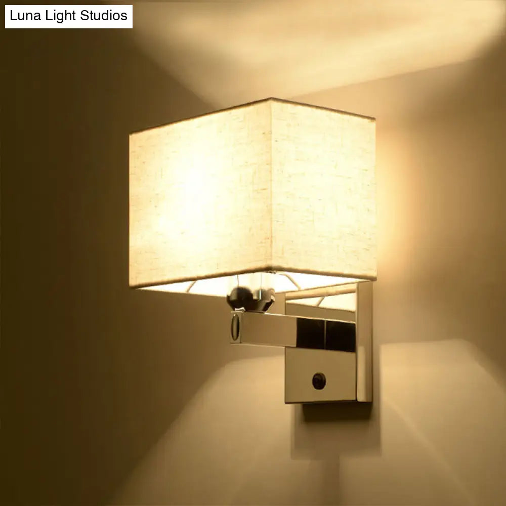DecorBites™ Modern LED Rectangle Wall Sconce in Chrome for Bedroom Lighting