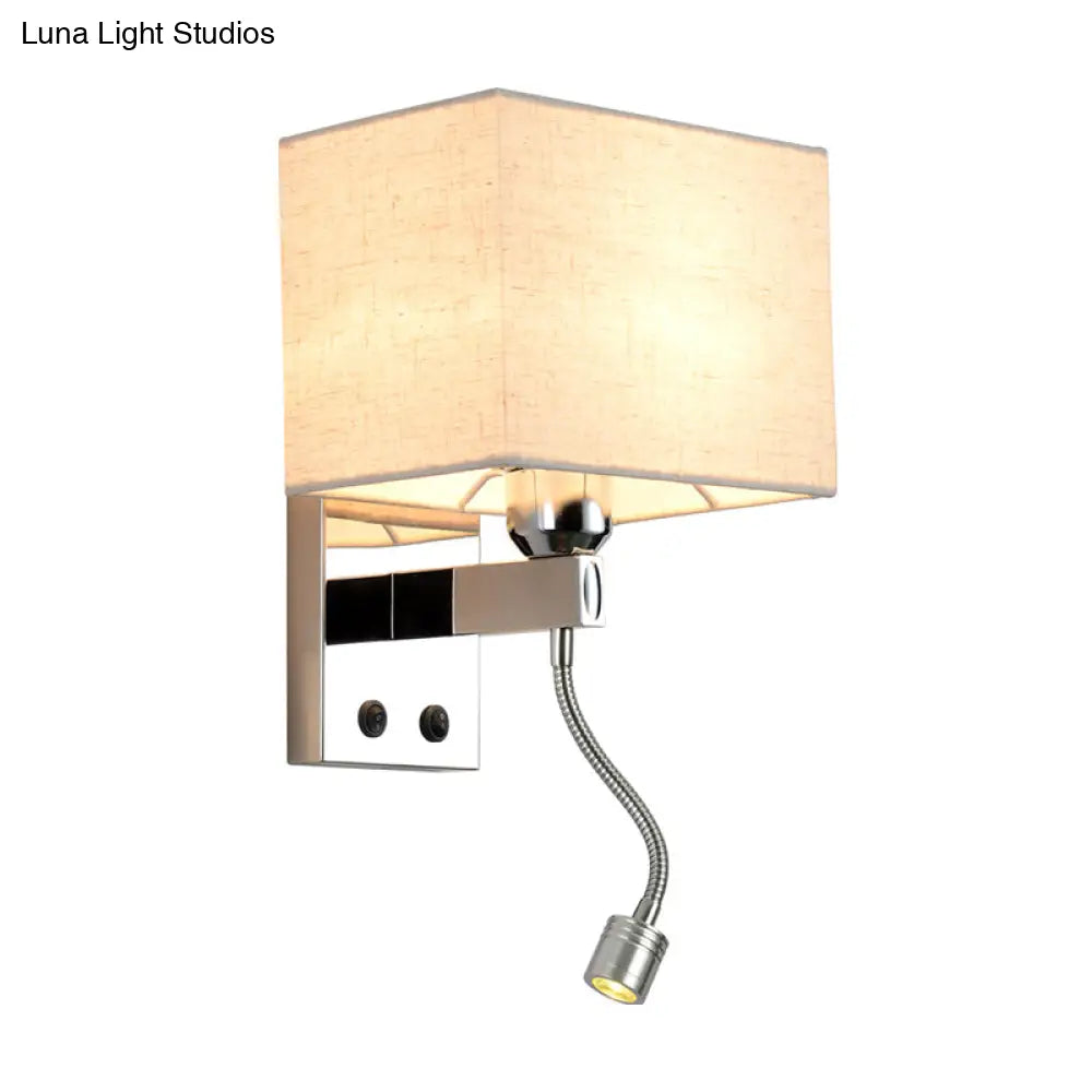 DecorBites™ Modern LED Rectangle Wall Sconce in Chrome for Bedroom Lighting