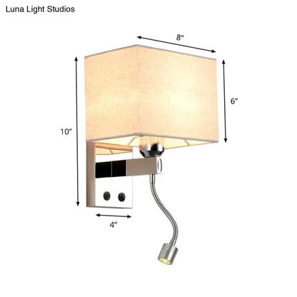DecorBites™ Modern LED Rectangle Wall Sconce in Chrome for Bedroom Lighting