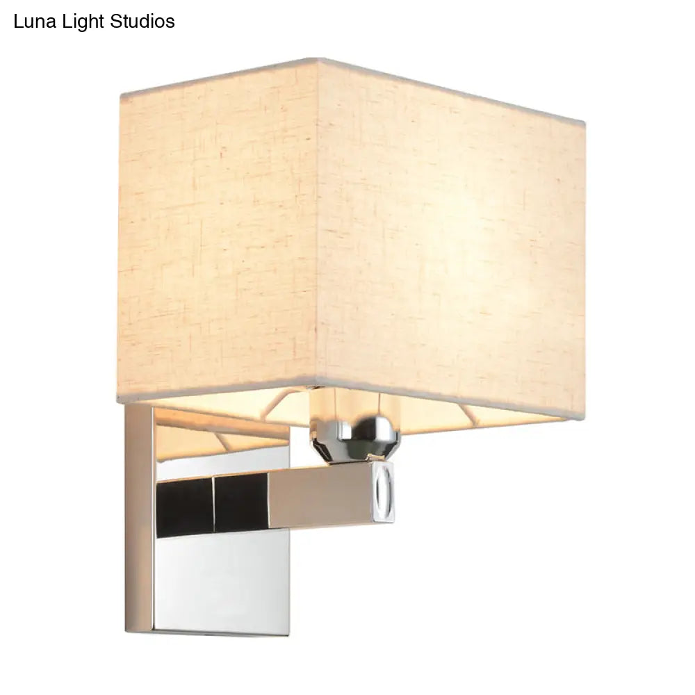 DecorBites™ Modern LED Rectangle Wall Sconce in Chrome for Bedroom Lighting