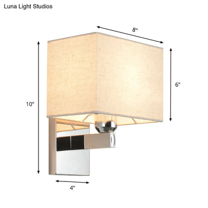 DecorBites™ Modern LED Rectangle Wall Sconce in Chrome for Bedroom Lighting