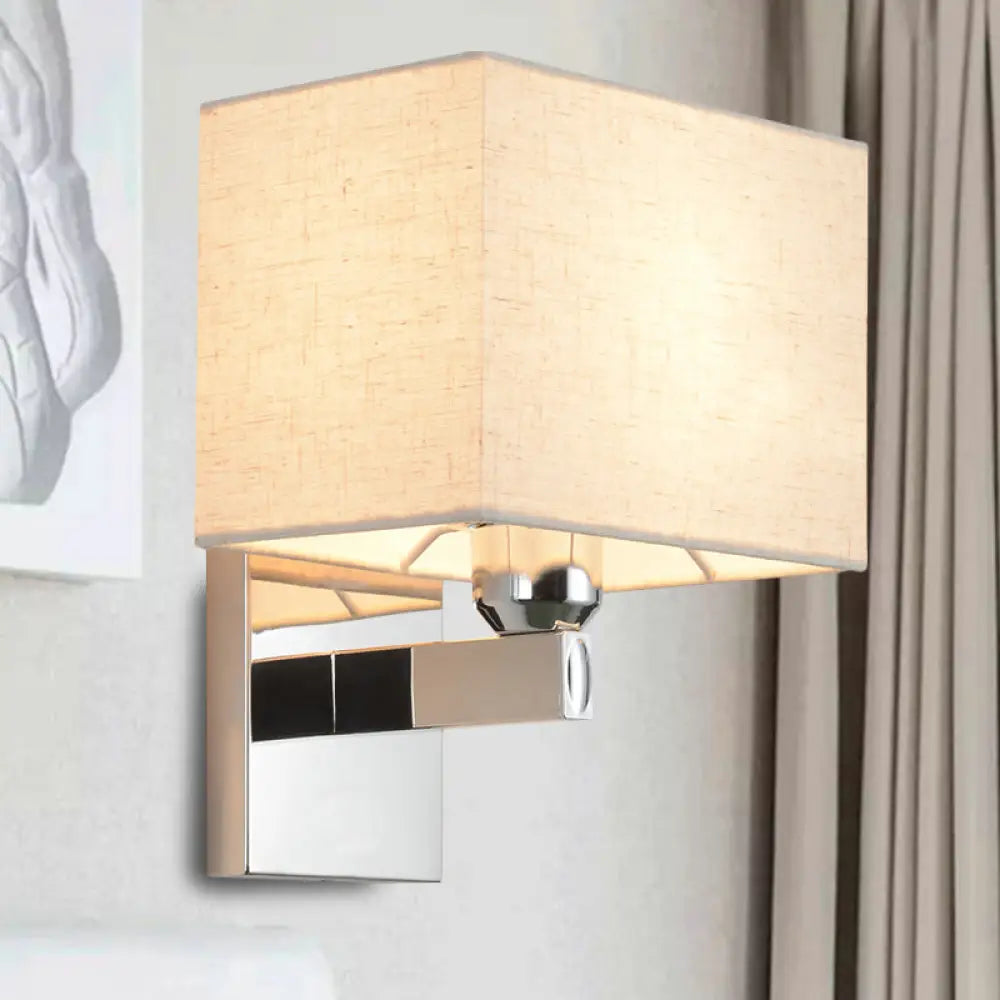 DecorBites™ Modern LED Rectangle Wall Sconce in Chrome for Bedroom Lighting