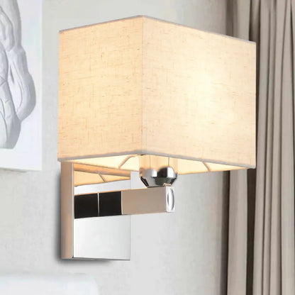 DecorBites™ Modern LED Rectangle Wall Sconce in Chrome for Bedroom Lighting