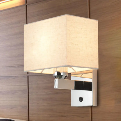 DecorBites™ Modern LED Rectangle Wall Sconce in Chrome for Bedroom Lighting