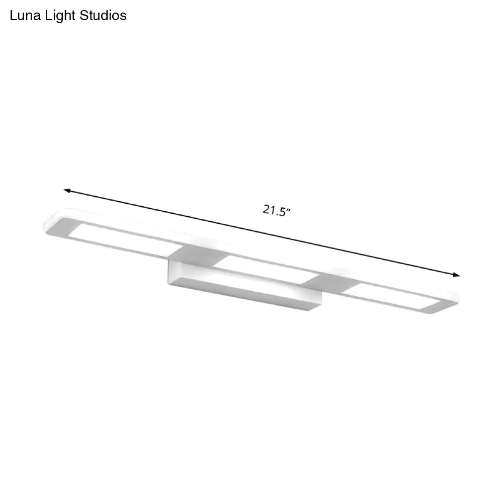 DecorBites™ Modern LED Rectangular Acrylic Vanity Wall Light - White/Warm Light