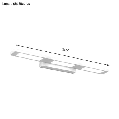 DecorBites™ Modern LED Rectangular Acrylic Vanity Wall Light - White/Warm Light