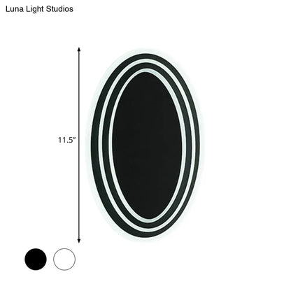 DecorBites™ Modern LED Rotatable Wall Mount Light Fixture in Black/White with Warm/White Lighting