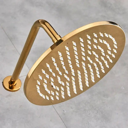 Modern led round gold shower head bathroom crystal droplet design