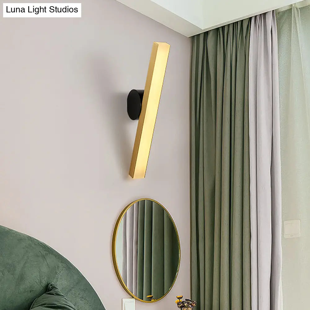 DecorBites™ Modern LED Sconce Light Fixture - Acrylic Brass Wall Lighting Solution