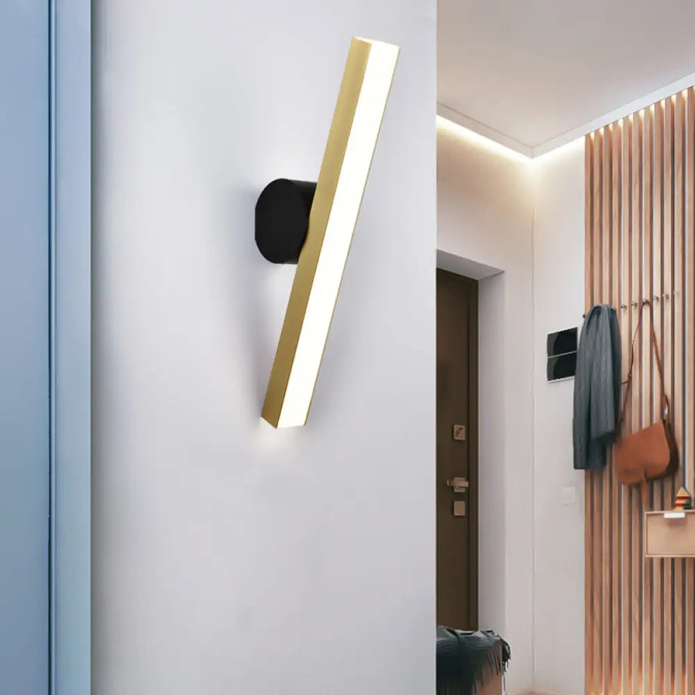 DecorBites™ Modern LED Sconce Light Fixture - Acrylic Brass Wall Lighting Solution