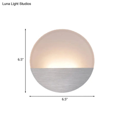 DecorBites™ Modern LED Sconce Light: Sleek White Round/Square Design, Single Acrylic Wall Lighting in Warm/White Glow
