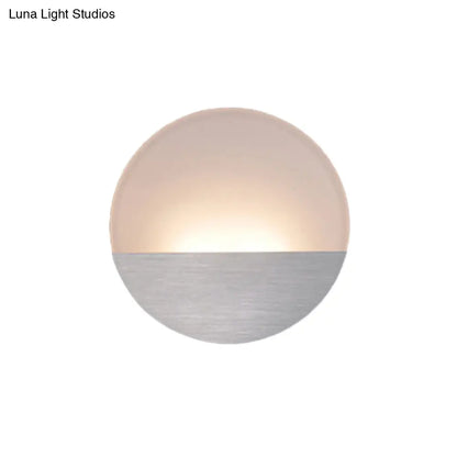 DecorBites™ Modern LED Sconce Light: Sleek White Round/Square Design, Single Acrylic Wall Lighting in Warm/White Glow