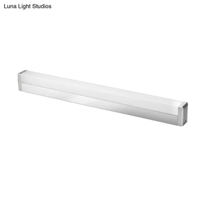 DecorBites™ Modern LED Silver Vanity Wall Sconce Light in Warm/White for Bathroom