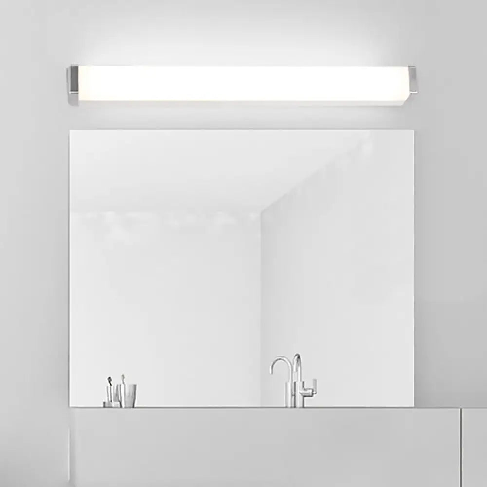 DecorBites™ Modern LED Silver Vanity Wall Sconce Light in Warm/White for Bathroom